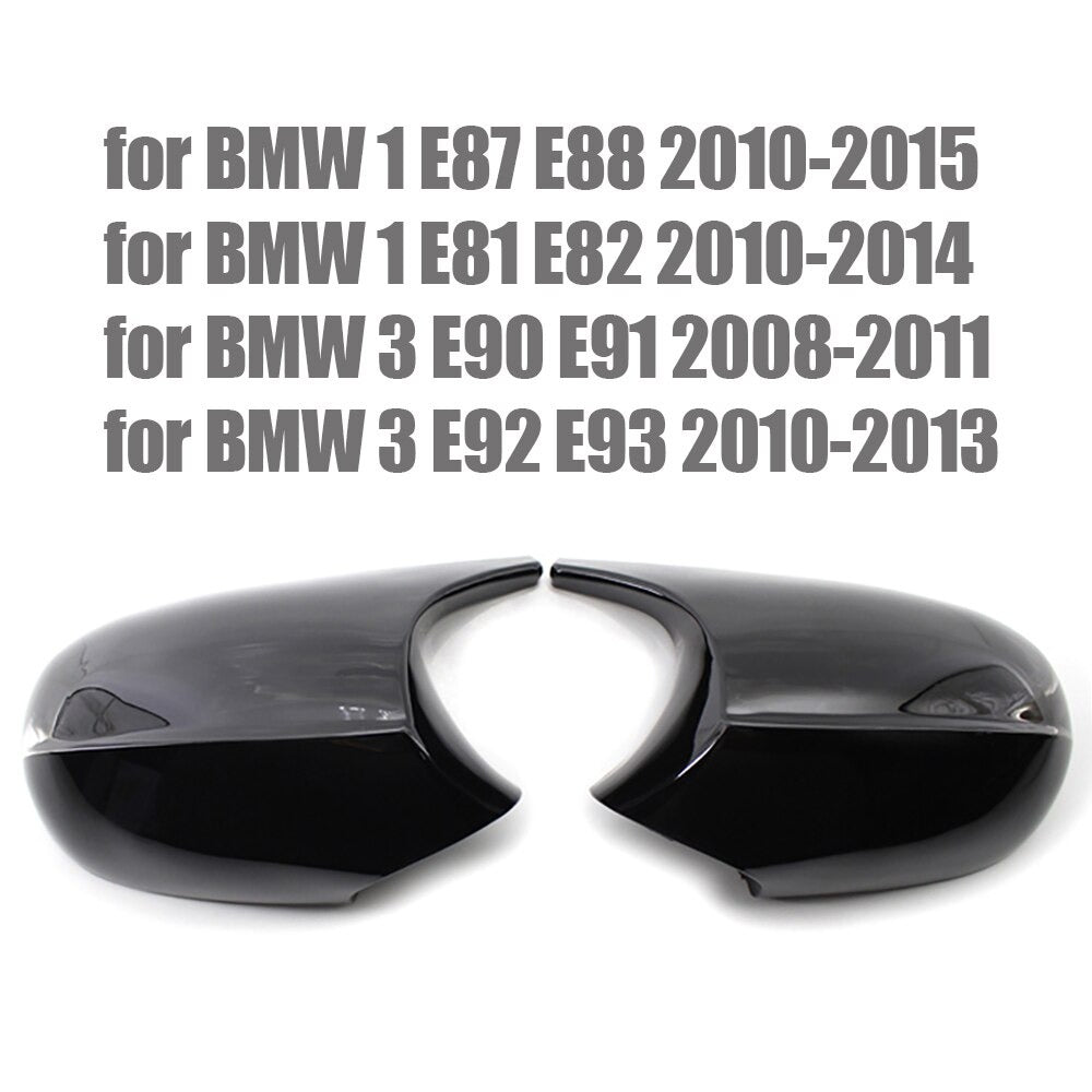 2x Coques rétroviseurs Noir brillant BMW série 3 E90 E91 (08-12