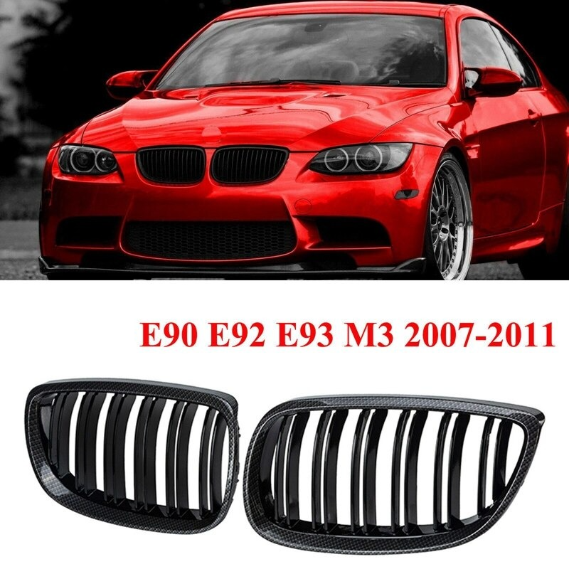 Calandre couleur CARBONE pour BMW serie 3 E90 E92 E93 M3 2007-2011