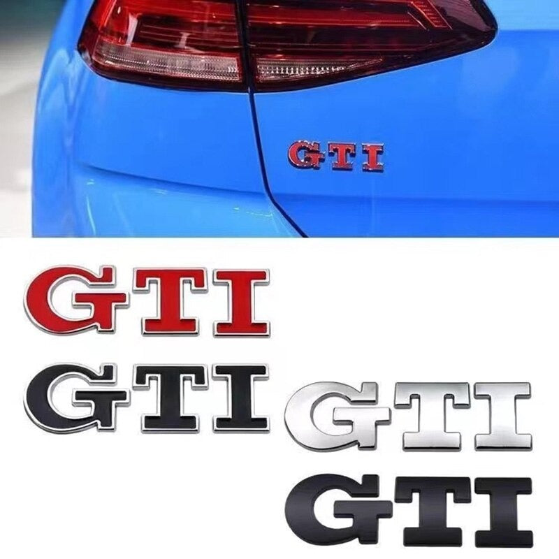 Emblème arrière Volkswagen GTI plusieurs couleur disponible